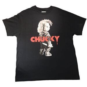 Chucky Graphic T Shirt Mens Size XL Black Child’s Play Movie Halloween
